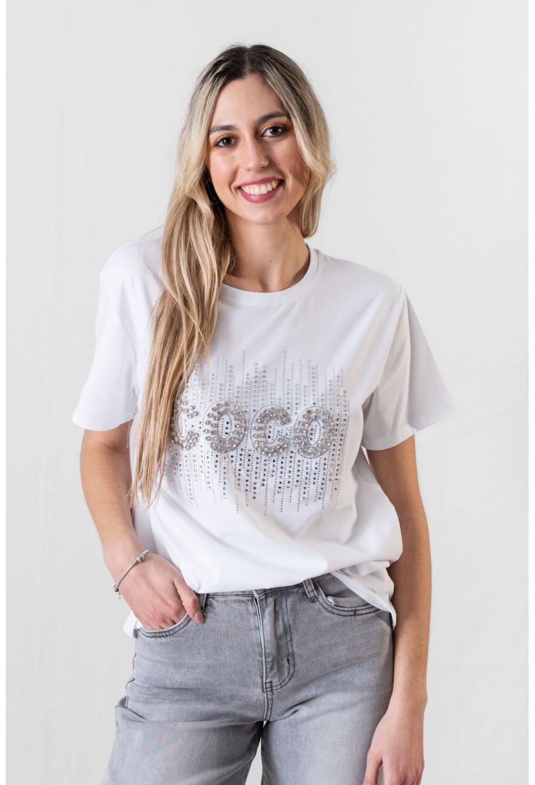 T-SHIRT COCO ΜΕ ΣΤΡΑΣ 1113