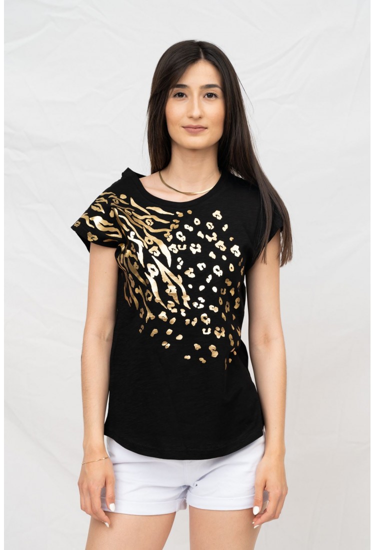 T-SHIRT LEOPARD SIDE FOIL 13467