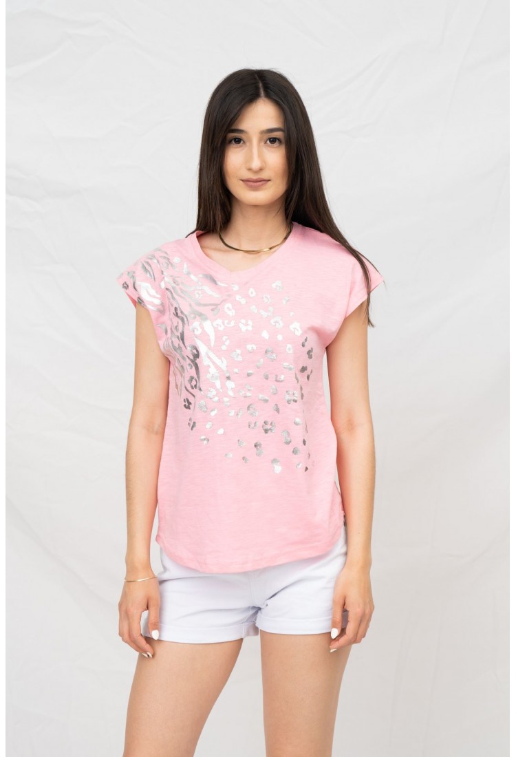 T-SHIRT LEOPARD SIDE FOIL 13467