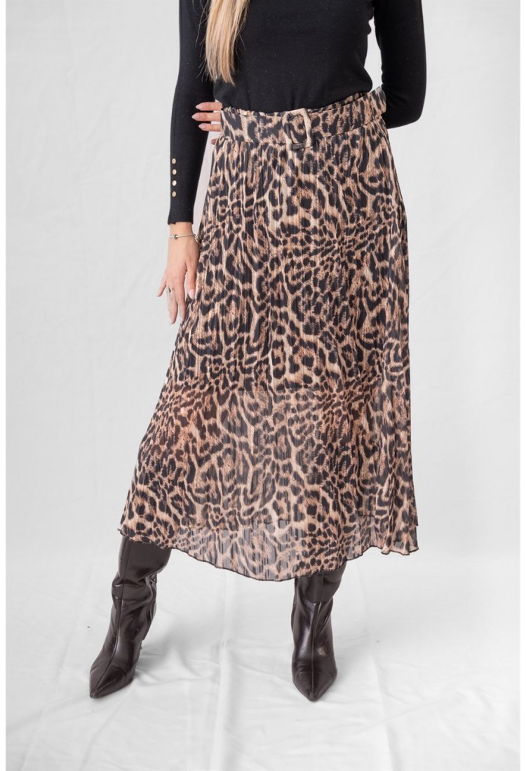 ΦΟΥΣΤΑ ANIMAL PRINT ΠΛΙΣΕ 88554